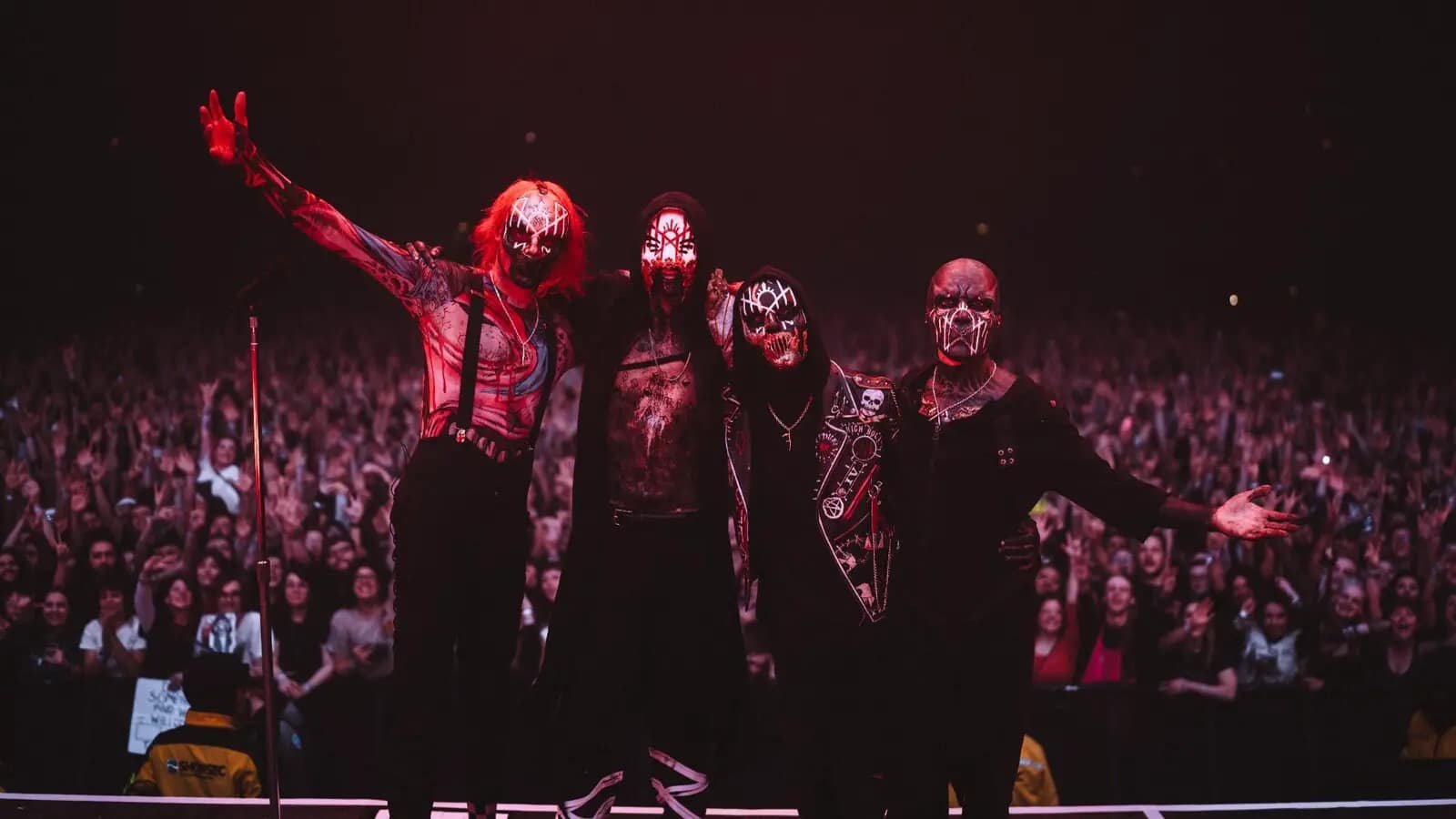 Sleep Token's new masks at Wembley Stadium