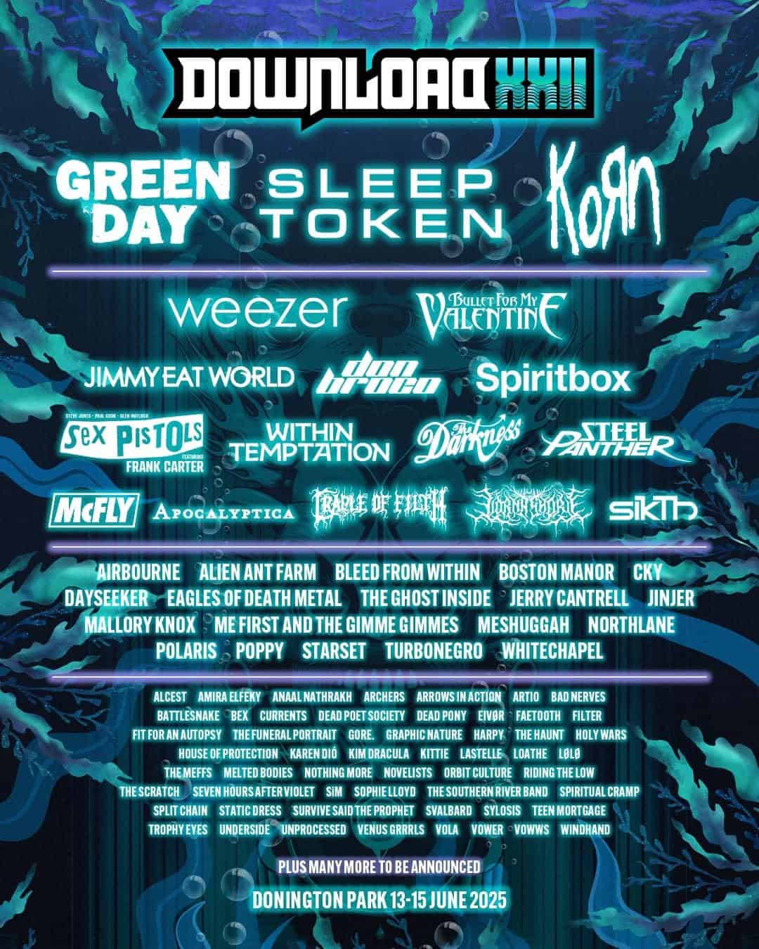 Download Festival Released Full 2025 Lineup with Headliners Green Day, Korn, and Sleep Token | The Metalverse